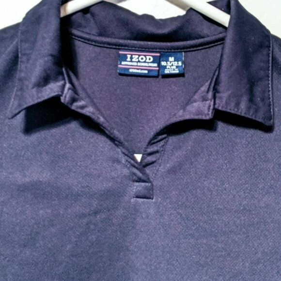 Girls Izod Sports Performance Navy Blue Polo Short Sleeve Shirt Plus 10.5/12.5 - Picture 3 of 3